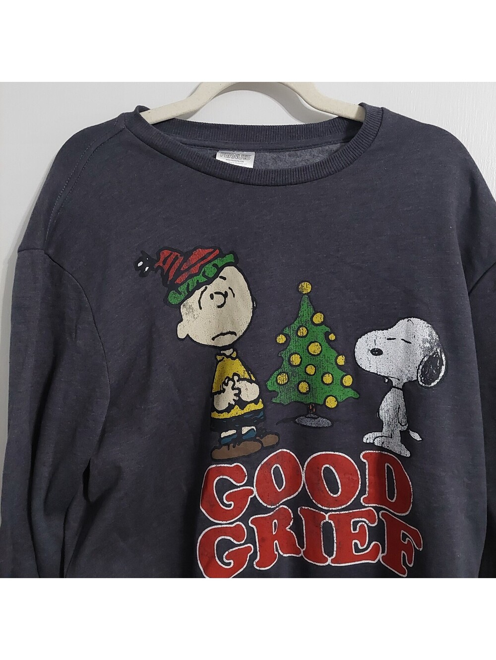 Peanuts XL Good Grief Christmas Sweatshirt